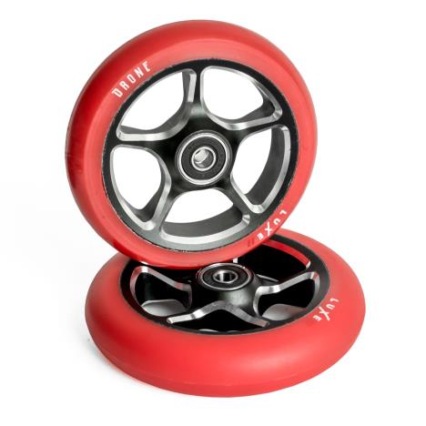 Drone Luxe II 110mm Scooter Wheels - Red - Pair £57.98